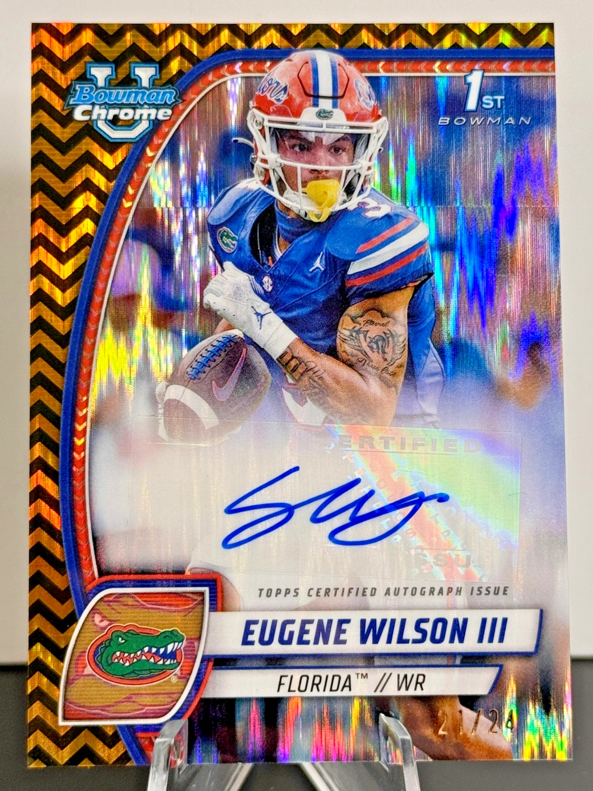 Eugene Wilson III 2024 Bowman U Chrome Auto Black Gold Stealth /24 #PA-EWI
