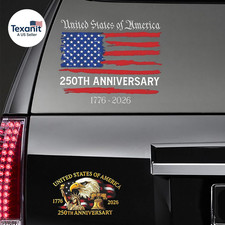 2PCS 2026 America 250Th Anniversary Vehicle Window Decal Sticker,Independence of