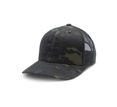 Kawasaki River Mark Logo Multicamo Snapback Cap O/S K003-4109-BKNS