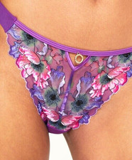 Ann Summers Size 8 RRP £15 Wildflower Thong New & Tags EU34 String Knicker Brief
