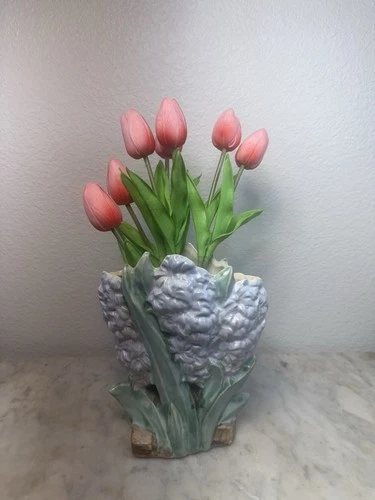 Vintage 1940’s McCoy Art Pottery Hyacinth Vase Or Planter 8”
