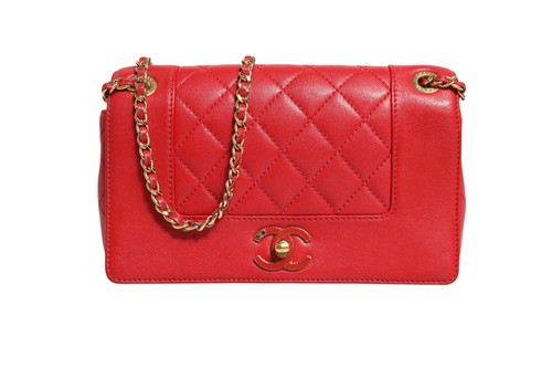 Chanel Burgundy Sheepskin Quilted Leather Mademoiselle Flap Bag 100% Authentic