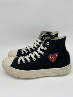 2012 CDG Comme des Garcons PLAY x Converse Chuck Taylor Black Sneakers Shoes 8