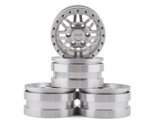 Pit Bull Tires Raceline Ryno 1.55 Aluminum Beadlock Crawler Wheels Silver 4