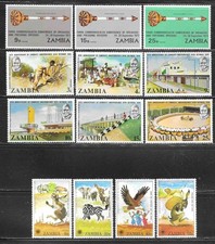 Zambia Scott #105-7, 120-5, 196-9 MNH three complete sets