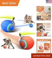 2 Pack Rechargeable Interactive Cat Toy Balls - Smart Two Speed Play for Cats