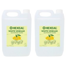 Hexeal Lemon Cleaner 10L – 2 x 5L White Vinegar, Lemon Fresh, Removes Grime 1.05 per litre