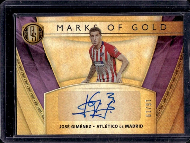 2019 Panini Gold Standard Jose Gimenez Marks of Mint Auto #/19 Atletico