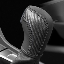 Car Leather Gear Shift Knob Cover Black Golf Jetta Passat Tiguan Atlas Beetle