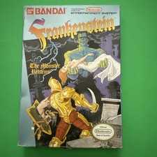 NES Nintendo Video Game Cart and Box Frankenstein: The Monster Returns