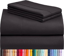 4 PC Full Sheet Set, Breathable Luxury Bed Sheets, Deep Pockets 16"
