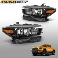 Fit For 2016-2022 Toyota Tacoma TRD Black Projector Headlights Headlamps LH RH