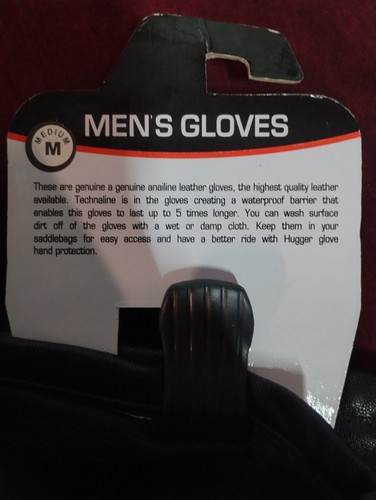 Hugger Men's Classic Motorcycle Glove Unlined Seasonal Wind Stopper Gauntlet Med - Picture 7 of 8