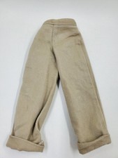 BA1 Barbie Ken Doll Size Slacks Tan Beige Khaki Dress Slacks Cuffed Pants