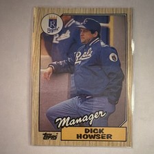 Topps 1987 Dick Howser Kansas City Royals Checklist #18 MLB Baseball Card
