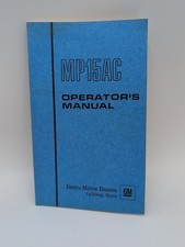 De colección 1975 EMD GM MP15AC MANUAL DE OPERADOR 1ª edición, locomotora