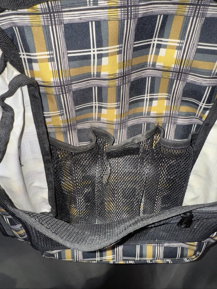 L.L. Bolsa de aseo de viaje colgante grande a cuadros amarilla frijol rara difícil de encontrar color Foto 4 de 4