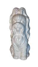 Shih Tzu Glazed Ceramic Decorative White Dog Statue 14&rdquo; Tall New Without Tags