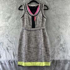 T Tahari Dress Women’s 2P Tweed w/ Neon Trim.