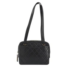 Chanel Vintage Camera Bag Quilted Lambskin Black Leather Shoulder Bag Bag
