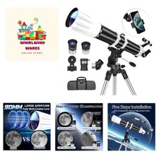 Multi-Coated 90mm Refractor Telescope with Portable Carry Bag for Adventures