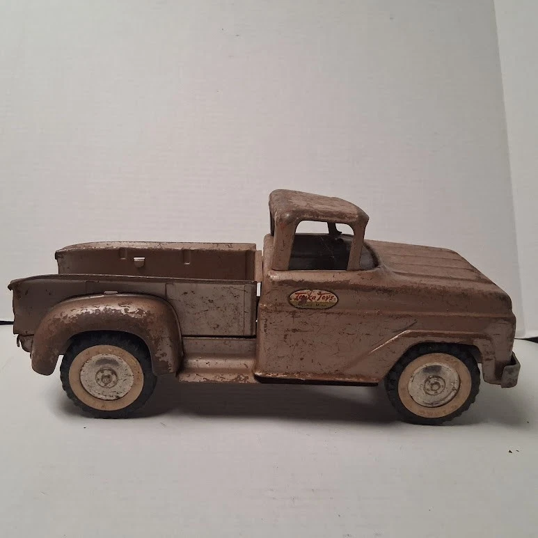 VINTAGE classic 1959 Tonka Bronze Step Side Pickup No. 02 ALL ORIG PARTS / PAINT - Image 3 of 4