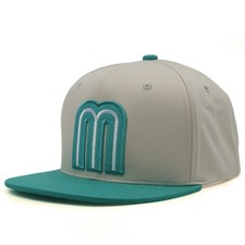 Mexico HL Snapback Hat Flag 3D M Embroidery Mexican Baseball Stone Aqua Cap NEW