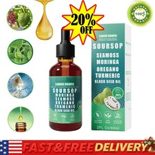 Soursop Bitters Liquid Drops 10 in 1 with Sea Moss, Moringa, Turmeric, Black See
