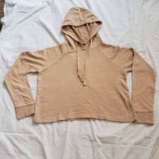Tan Hooded Cropped Hoodie NWT