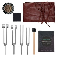 Tuning Forks for Healing Set 128Hz 136.1Hz 256Hz 384Hz Aggravated and Non Agg...