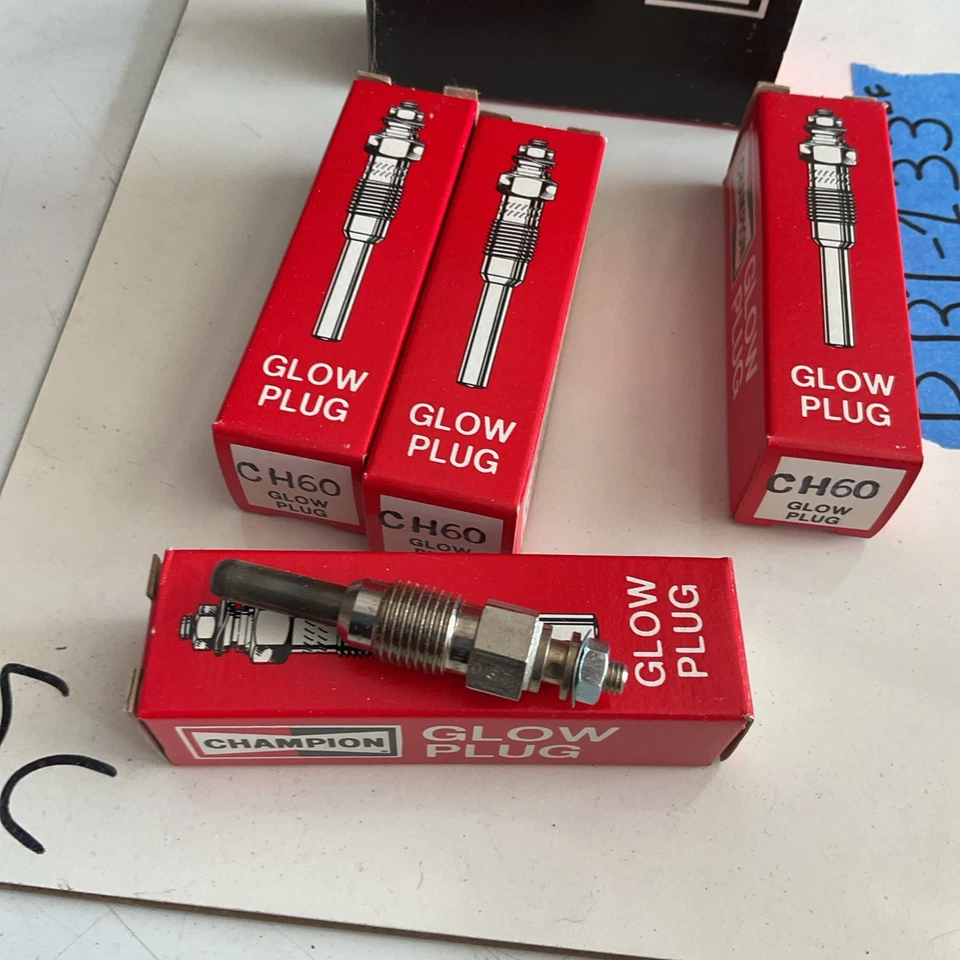 Paquete de 4 bujías incandescentes diésel CH60 160 Champion 1977-81 VW Rabbit Foto 4 de 4