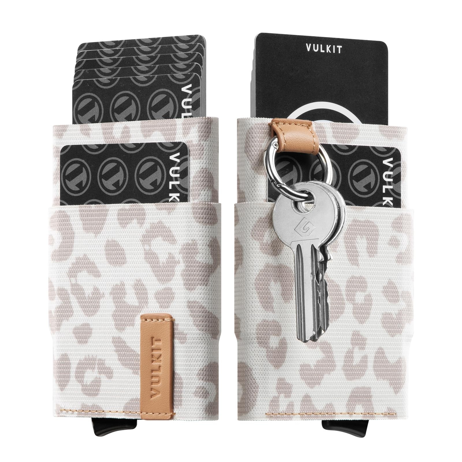 Minimalist Slim Elastic Pocket Card Holder with Keychain for Credit Cards-image