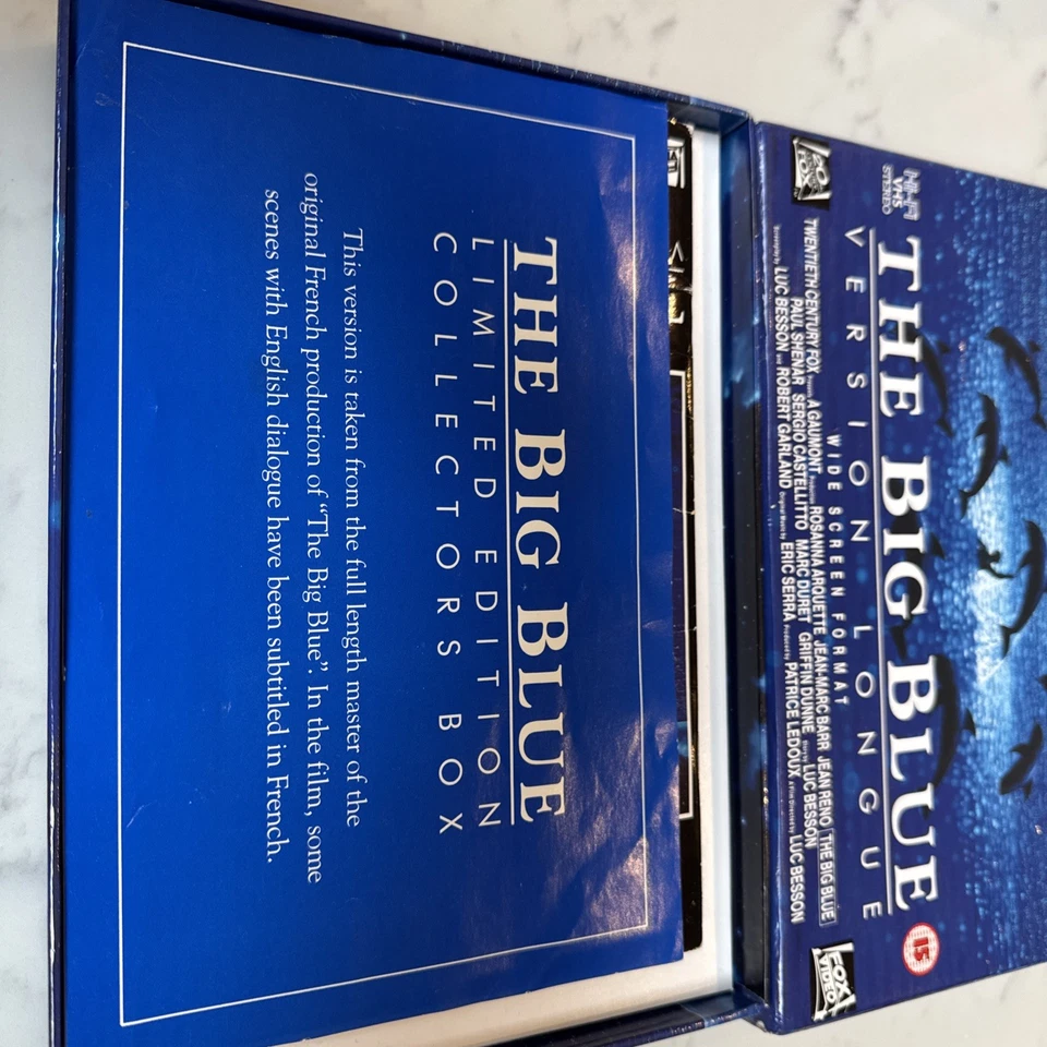 The Big Blue (Version Longue) VHS with booklet Luc Besson  - Image 2 of 4