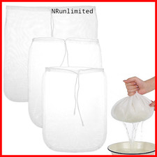 Grevosea Bolsa de Leche de Nueces Reutilizable Malla de Nylon Fino Colador de Alimentos Acero Inoxidable