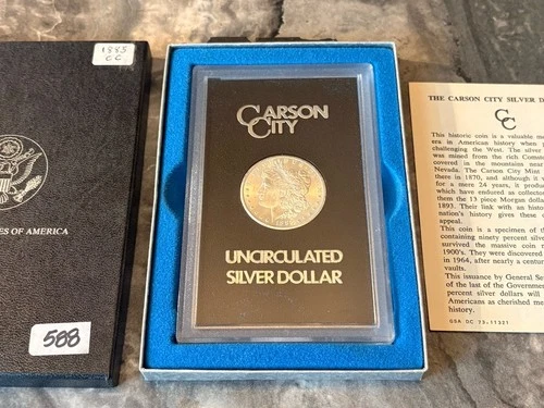 1885-CC Carson City Morgan Silver Dollar GSA Hoard Brilliant Uncirculated NICE+