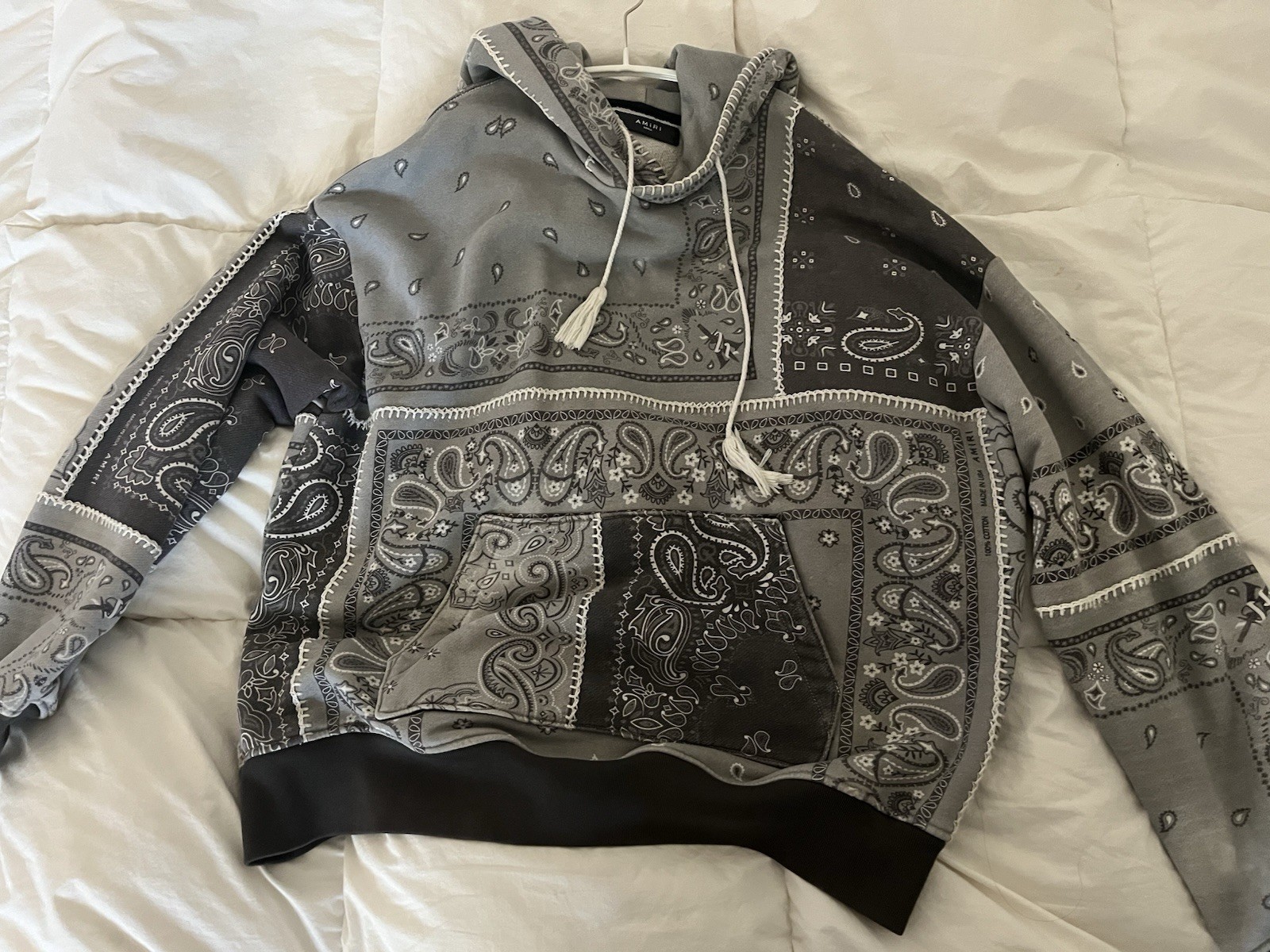 AMIRI Paisely Bandana Reconstruction Hoodie image 2