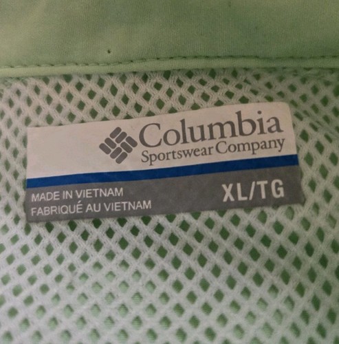 Columbia PFG Chartreuse Green Womens Shirt XL Fishing Outdoor Vented Long Sleeve - Picture 7 of 7