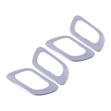 4x Silver Inner Door Handle Bowl Cover Trim Fit For Peugeot 3008 2009-2015 We