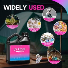 50/100/500/1000g UV Resin Clear Hard Type DIY Craft Art - Fast Cure 4-5 Minutes