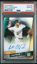 2019 FINEST AUTOGRAPHS #FA-MC MATT CHAPMAN  PSA 10 POP 7