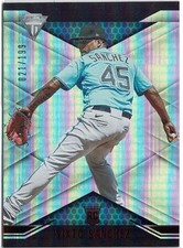 2021 Panini Chronicles Titanium Sixto Sanchez (Marlins) Red /199 Card No. 12