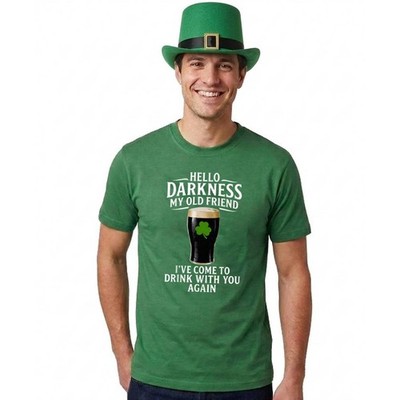 Erwachsene St Patricks Day Kostüm Hallo Dunkelheit Druck T-Shirt irischer Zylinder Hut Outfit