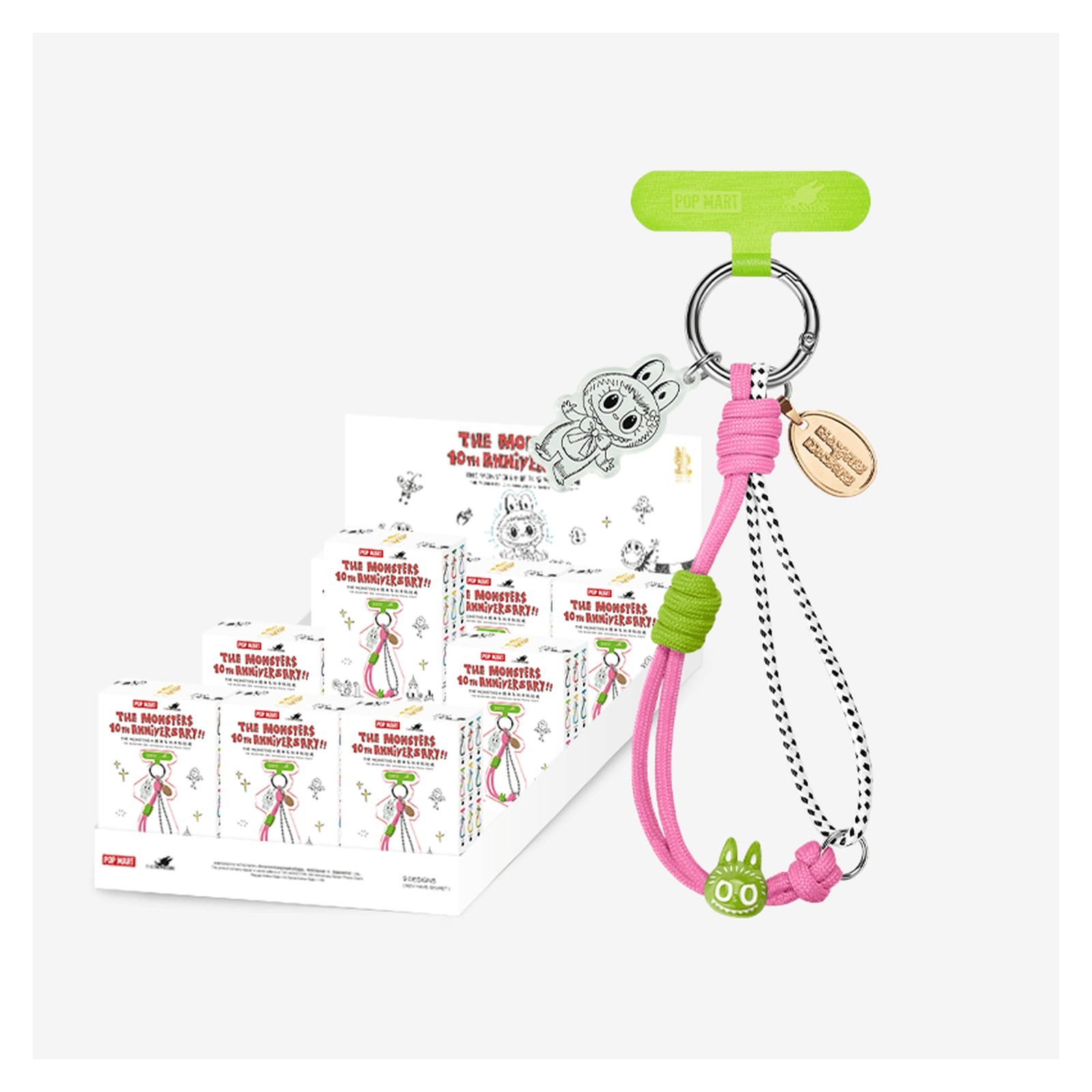 POP MART THE MONSTERS Labubu 10th Anniversary Series Phone Strap Korea Exclusive