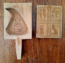 VINTAGE CARVED WOODEN BUTTER/BISCUIT/CHOCOLATE/COOKIE MOULD: SUPERB LOOK !!!