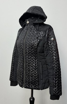 Philipp Plein women's black hooded jacket size L p2p 18,1