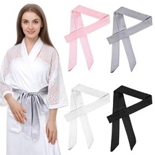 4 Pcs Satin Bathrobe Belt Replacement Skinny Bathrobe Waist Belt Skinny Scarf