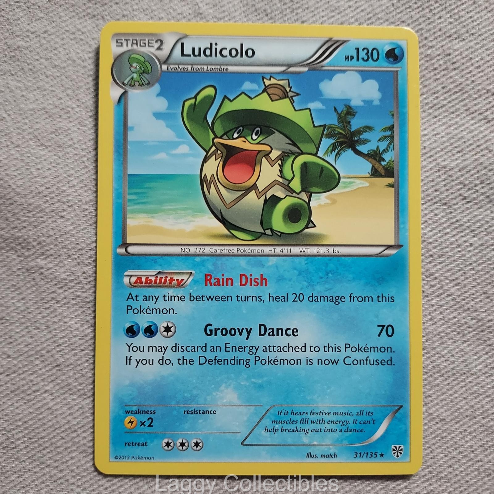 Pokemon Plasma Storm 31/135 Ludicolo - Rare - Near Mint