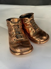 Vintage Copper Bronze Baby Shoes
