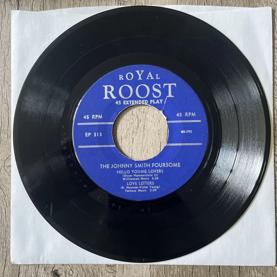 The Johnny Smith Foursome - ROYAL ROOST 45rpm EP 313 RARE 50's JAZZ Foto 2 de 4