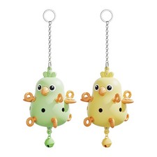 1x Bird Parrot Chew Toy Bird Cage Hanging Toy with Bell for Macaw, African Grey